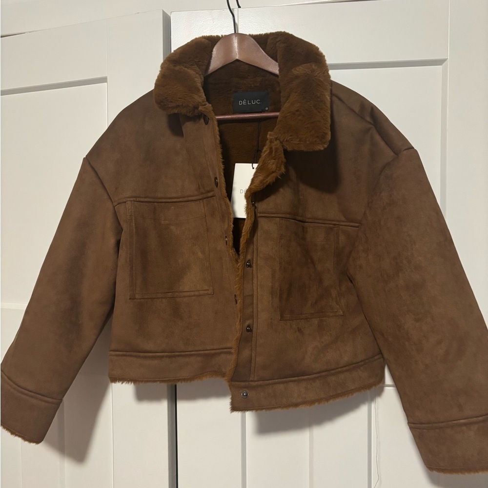 🤎 NWT Deluc Mathew Faux Suede Jacket – Medium | Sold Out Size - Picture 5 of 10